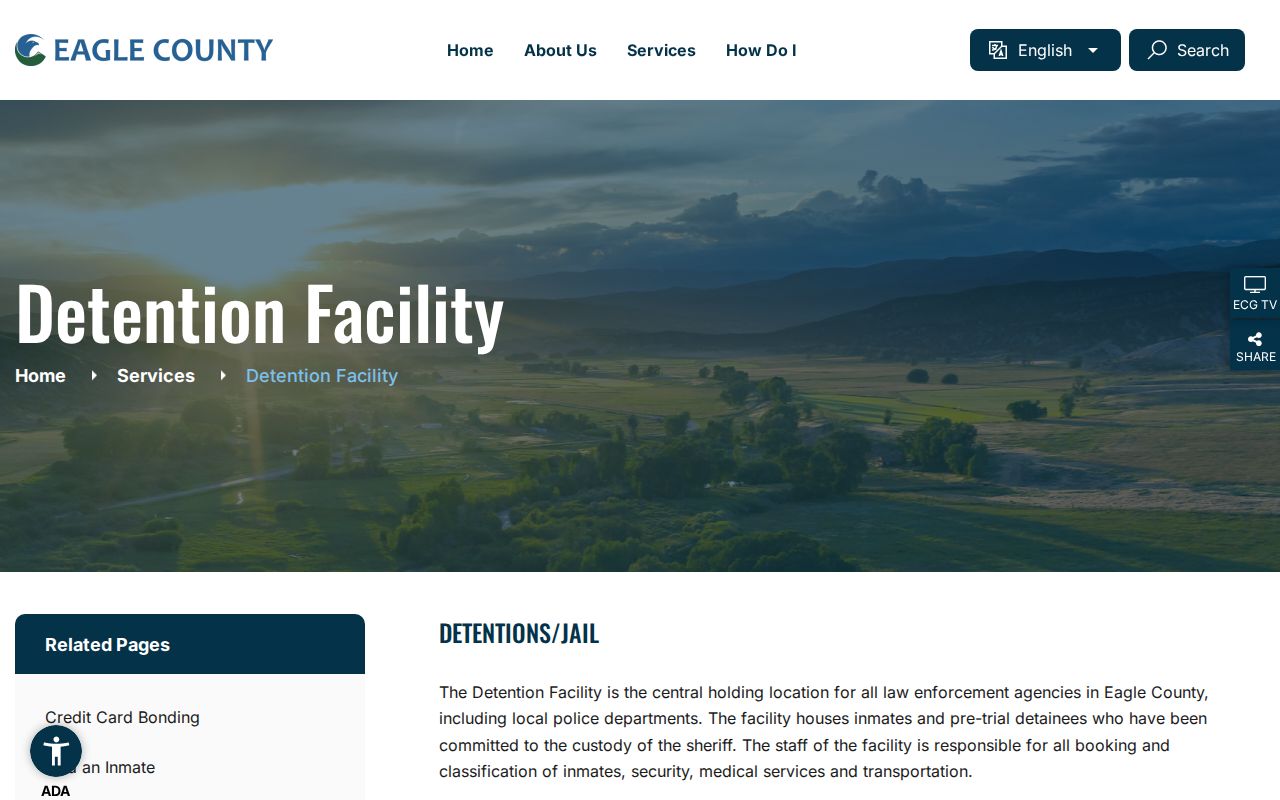 Eagle County Detention Facility release records information page